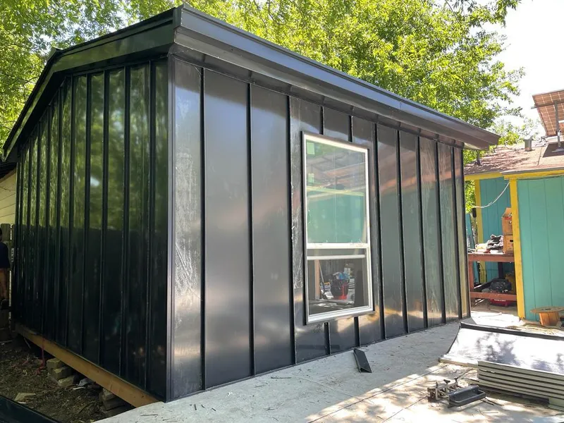 Black standing seam metal wall panels for Metal Roof Installation in Morris